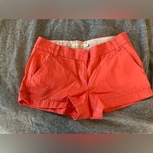 J. Crew Women's Orange Chino Shorts 100% Cotton size 6